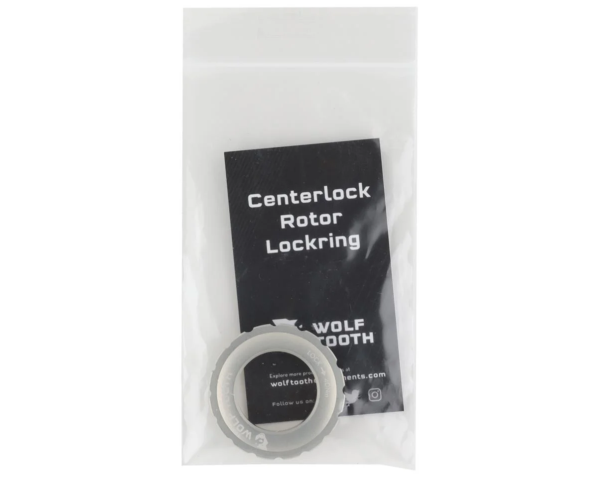Wolf Tooth Components Centerlock Rotor Lockring (Silver) (External Spline) - view 2